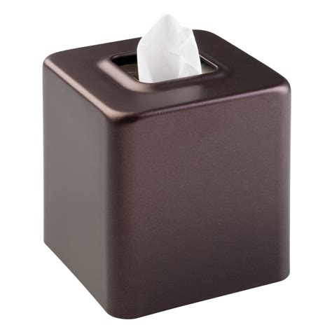 mdesign metal square modern tissue box cover holder for bathroom|bathroom tissue box covers.